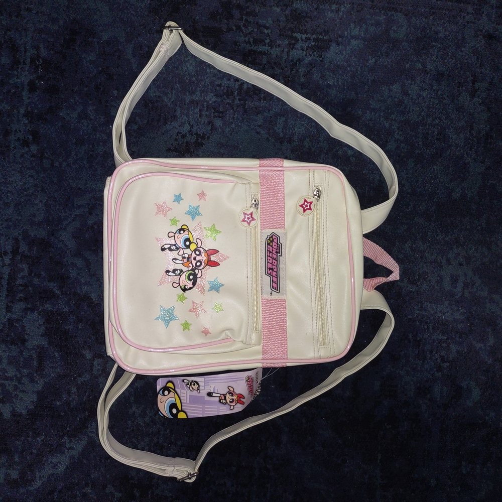 Vintage 2000's Powerpuff Girls, Cream and Pink Starry Backpack (New With Tag)
